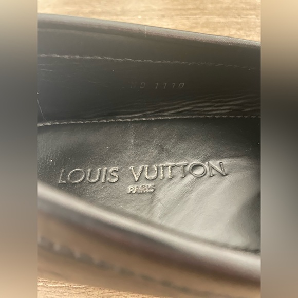 LOUIS VUITTON Monte Carlo Moccasin Black Calfskin Leather US Size 10.5 - Picture 5 of 13
